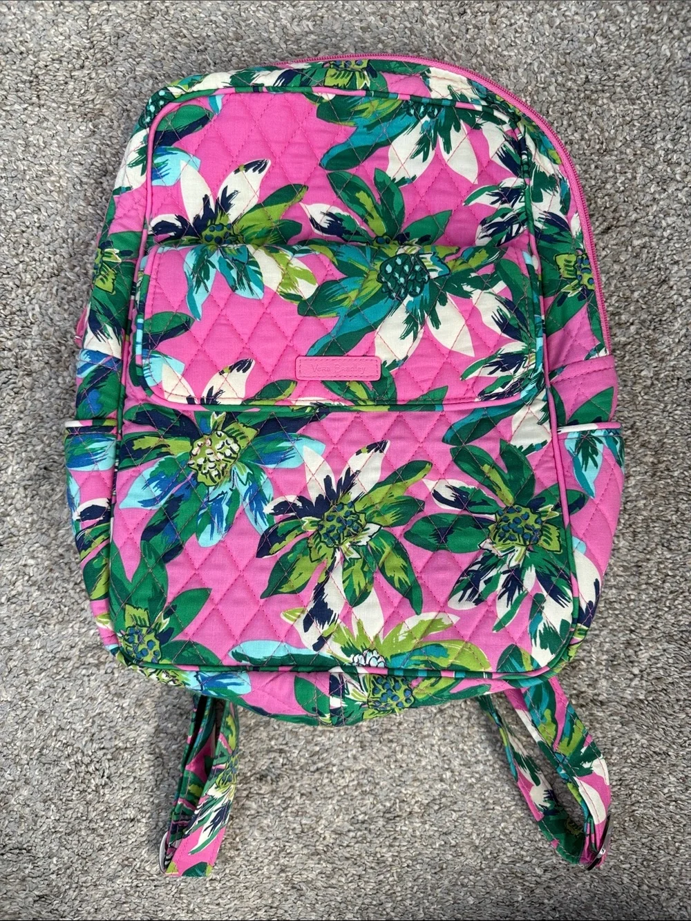 Vera Bradley Pink Floral Quilted Backpack